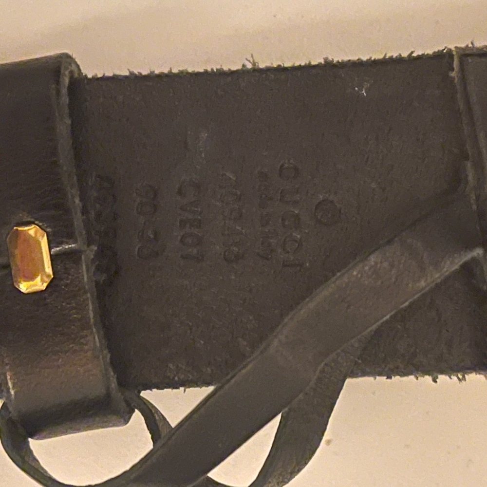 Gucci double GG black marmont belt gold buckle - Picture 2 of 7